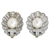 Akoya Pearl & Diamond Earrings