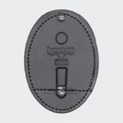Badge Holder, Oval with Belt Clip / No Cutout
