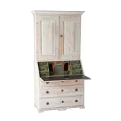 Antique Swedish Gustavian Secretary with Original Painted Interior