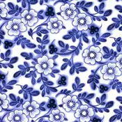 Blue Chintz Decal Fused Glass or Ceramics