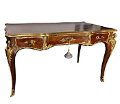 19th Century Bureau Plat Desk in Kingwood Att. to Francois Linke