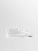 Capri Leather Sneaker in Triple White Rose Anvil