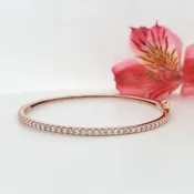 14k Rose Gold 1.19 Carat Bangle