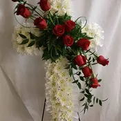 Standing Cross Wreath Faithful Devotion