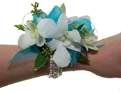 All About Teal Wrist Corsage