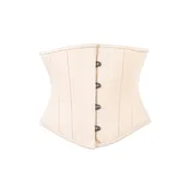 Beige Cotton Corset, Slim Silhouette, Short