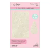 Christmas Blush Sparkling Trees 3D Embossing Folder by Frank Garcia by spellbinders