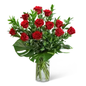 Red Roses with Modern Foliage (12)