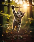 Official HODL Kitty BITCOIN 2025 Poster