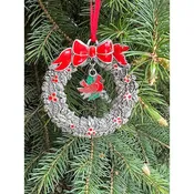 Abby + CA : Cardinal Wreath Ornament