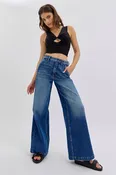 High Rise Wide Leg with Slanted Pockets