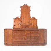 18th Century Austrian Historical Large Antique Sprucewood Two-Part Cabinet