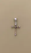 Barbed Wire Cross Pendant in Copper - Mini