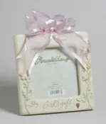 Baby Girl Photo Frame with Pink Ribbon - Foundations