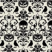 Boo-tiful - Spooky Damask - Cream