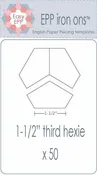 1-1/2in third Hexagon EPP Iron-On x 50 # EPP36