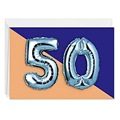 50th Balloons Custom Card