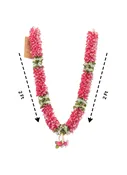 Artificial Pink &amp; White Flower Garland 4 ft – Decorative Floral Toran for Home, Pooja &amp; Festive Décor