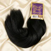 10 Pack Value Deal - Black 'n Gold Classic Braids - 100% Kanekalon Braiding Hair for Sleek and Stylish Looks