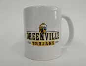 White 10 oz. Greenville Trojans Mug — Custom Corner Printing