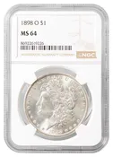1898-O Morgan Dollar NGC MS-64 - Rarcoa | Rare Coin Company of America, Inc