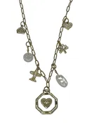 Love Charms, Design Your Own Custom Love-themed Charm Necklace, Pick 7 Love Mom Paw Charms, Gold Stainless Steel Paperclip Chain Jewelry, Personalize Gifts for Her