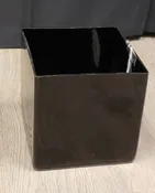 Black Square Glass Container