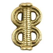Brass-10x15mm Flat Double Spiral Loop Bead-Bronze-Quantity 1