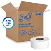 07805 SCOTT 2 PLY JUMBO TOILET TISSUE – 1000’/roll, 12 rolls/case