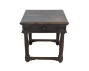 17th Century Italian walnut square side table