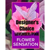 DESIGNER'S CHOICE LAVENDER/PINK vase