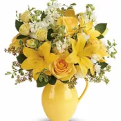Teleflora's Sunny Outlook Bouquet - by Collene's Crafts-N-Flowers