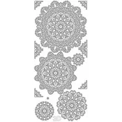 3D Ornament Round Medallion Outline Sticker  2.108
