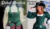 Merchant Bodice / Petal Bodice - plain or Celtic embroidered