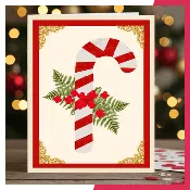 Craft Workshop - Pressed Flower Candy Cane Card