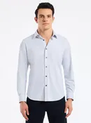 ASTERIK LONG SLEEVE BUTTON DOWN SHIRT