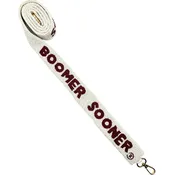 BOOMER SOONER White Beaded Bag Strap