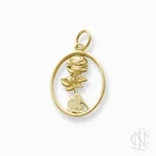 117 | Yellow Rose Charm | NCL Inc. Ticktocker Award Program Charm