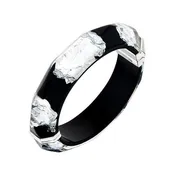 24K Gold Leaf Faceted Lucite Bangle (More Colors Available)