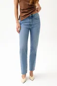 Aleks mid-rise straight long jeans - muse