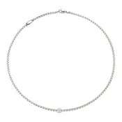 EKA Necklace 18k White Gold 0.19cttw Diamond 17" 73001CX_PB_B