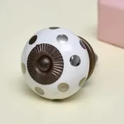 100 Piece Silver Ceramic Dot Knobs For Kitchen Cabinets And Dressers Luxury Vintage Drawer Pulls With Kid Safe Rounded Edges Straight Up Premium Hardware For A Fresh Home Makeover Vibe