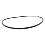015.0600.00 Thick Black Rubber Chain, 3.5mm