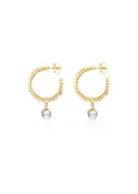 Lina Hoops Earring with Pearl