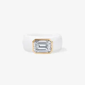 3 Carat Emerald Lab Grown Diamond on Silicone Band