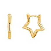 14K Gold-Dipped Star Huggie Earring