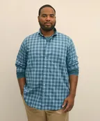 Big & Tall Friday Shirt, Poplin Tartan