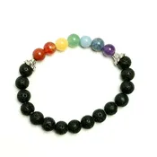 7 Chakra Lava Bracelet (8mm)
