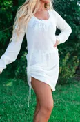 Be Free Knit Tunic Dress (Ivory) FINAL SALE