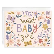 Baby card - Baby Girl Flowers